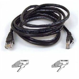 Belkin A3L980-02-BLK-S Cat. 6 UTP Patch Cable, 2 ft, Molded, Snagless, PowerSum Tested