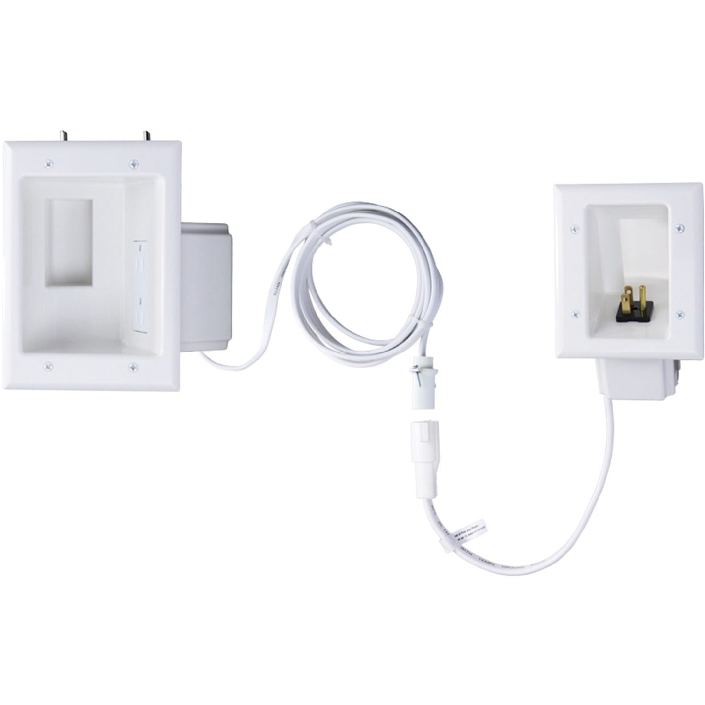 DataComm Flat Panel TV Cable Organizer Kit with AC Connector, Metal Co ...