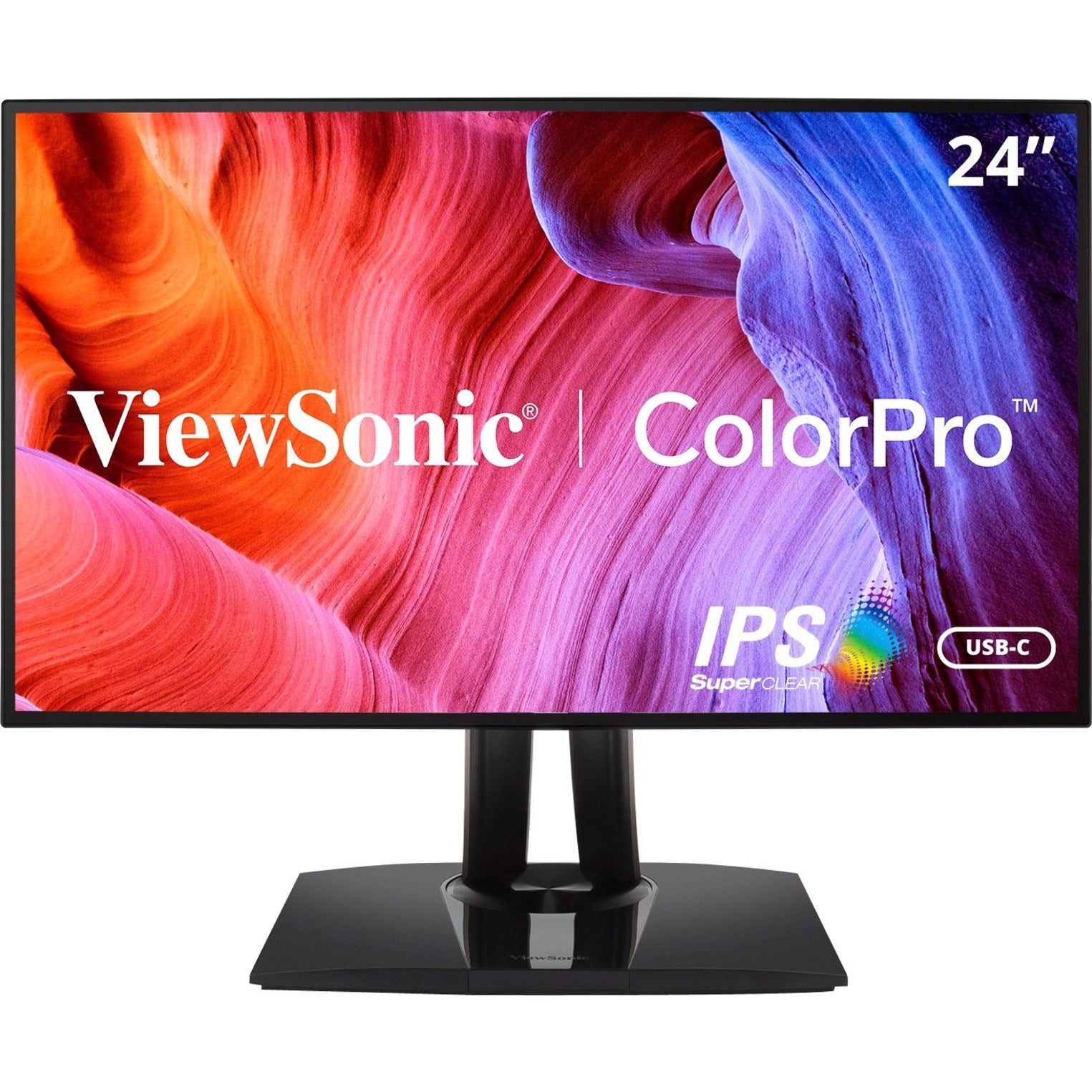 ViewSonic VP2468A 24 sRGB Color Accurate USB-C Monitor, 1920 x 1080 Resolution