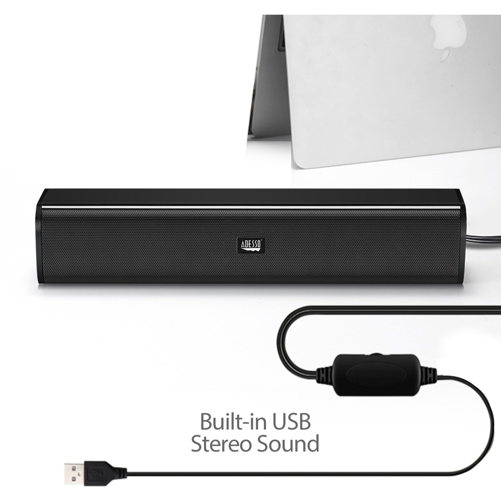 Adesso XTREAM S5 USB Sound Bar Speaker 5W*2, Plug and Play, Portable, Black