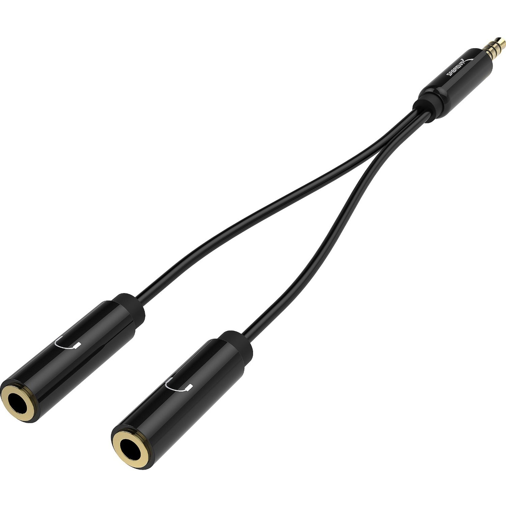 Sabrent CB-35X2 3.5mm Audio Stereo Y Splitter Adapter for Speakers and Headphones, Corrosion Resistant, Plug & Play