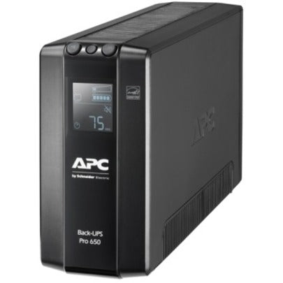 APC BR650MI Back-UPS Pro 650VA Tower UPS, 2 Year Warranty, LCD Interface