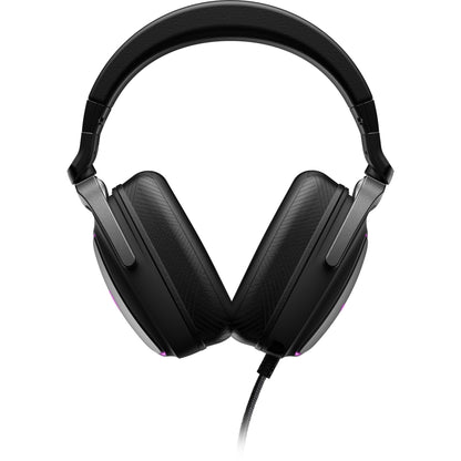 Front view of ROG Delta S highlighting comfortable ear cushions and headband-alternate-image4