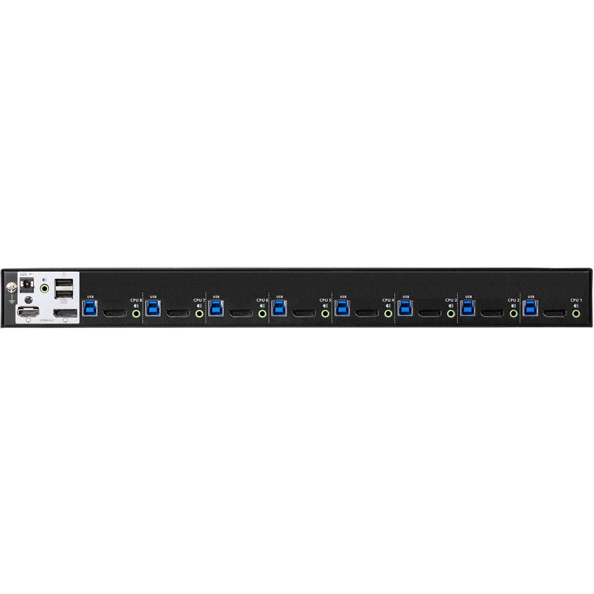 ATEN CS19208 8-Port USB 3.0 4K DisplayPort KVM Switch with Rack Mounting Kit, High-Performance Control for Multiple Computers