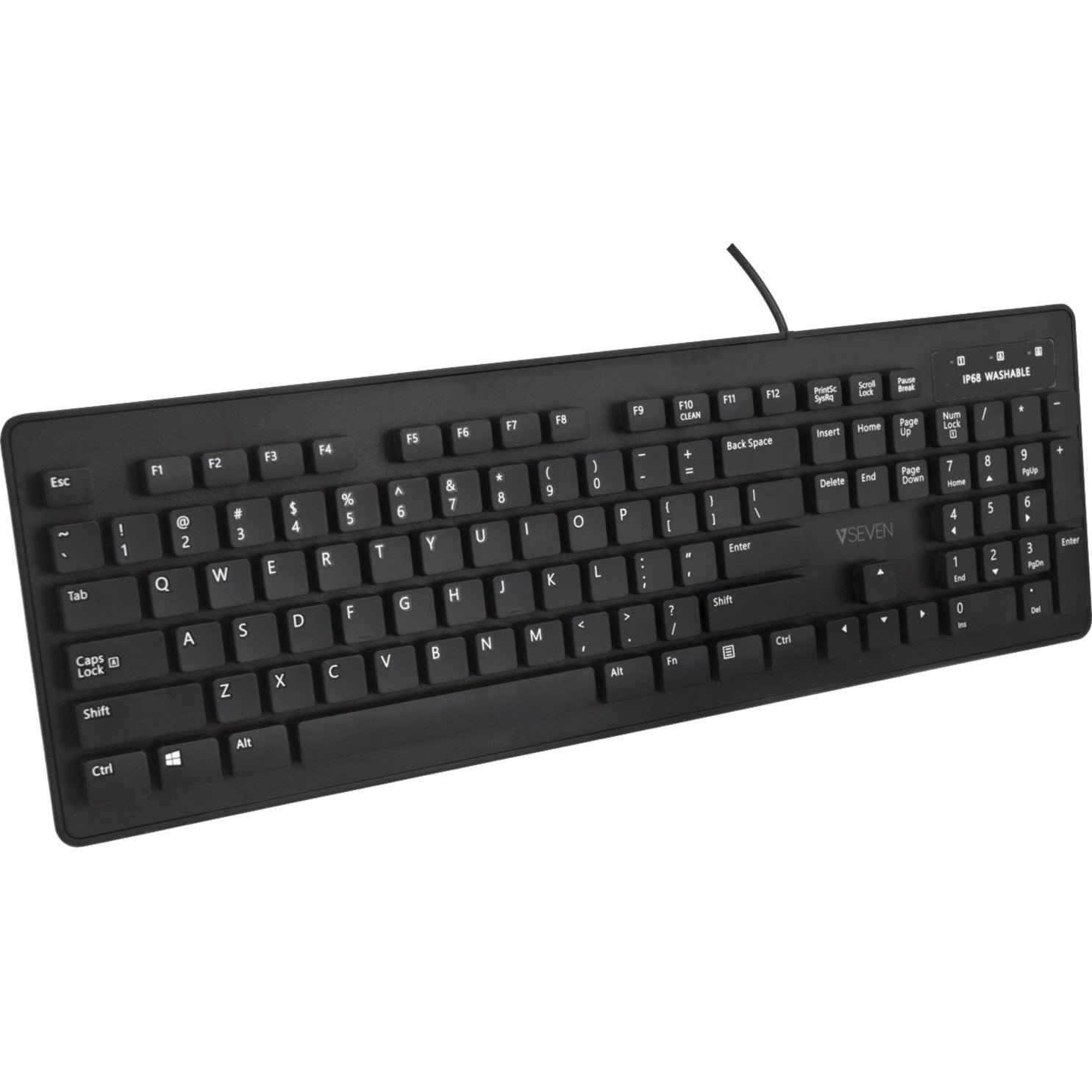 V7 CKU700US Washable Antimicrobial Keyboard & Mouse Combo, Water Proof, Dust Proof, USB Connectivity