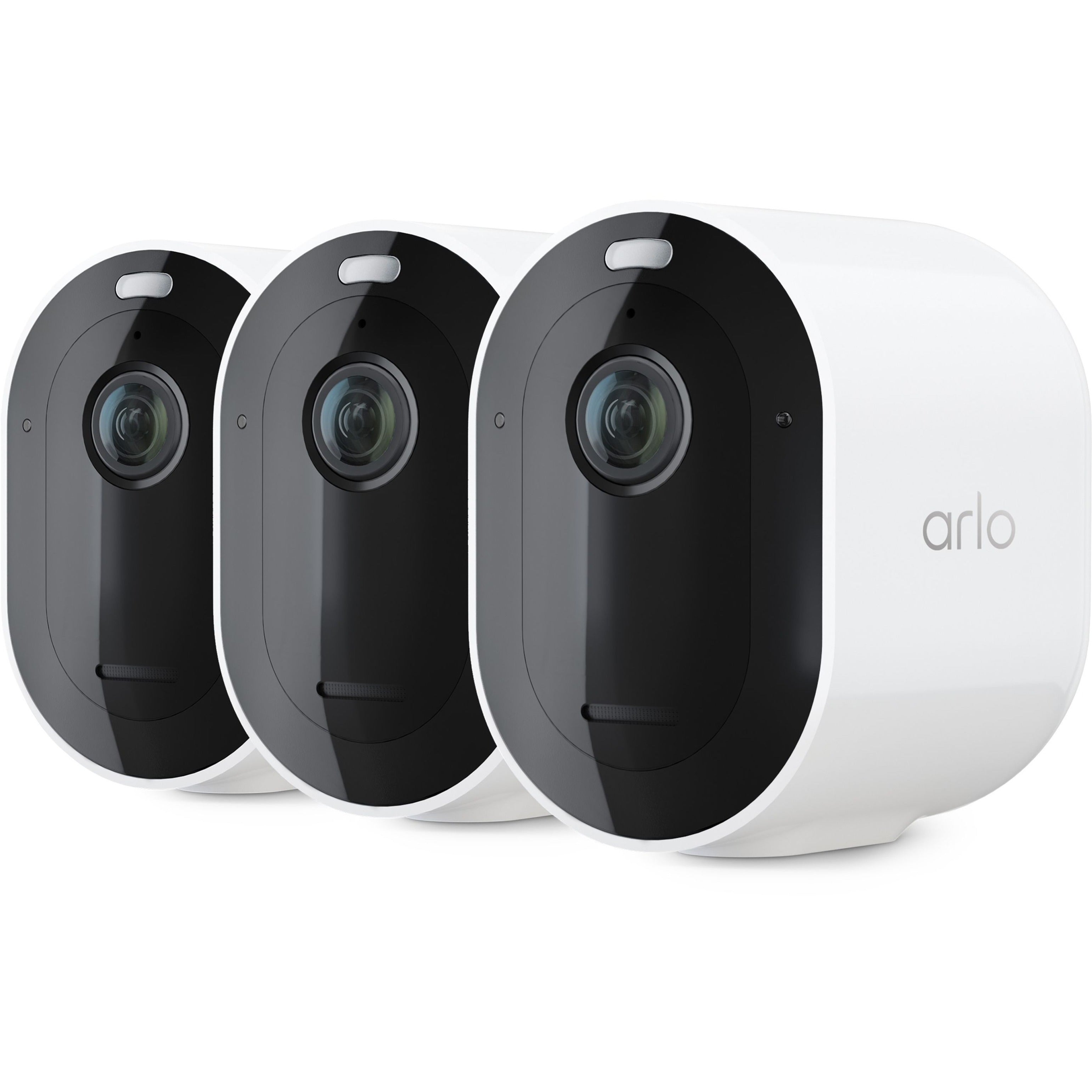 Arlo VMC4350P-100NAS Pro 4 Spotlight Security Camera, 3 Pack, White - 4 Megapixel, Motion Detection, Cloud Storage