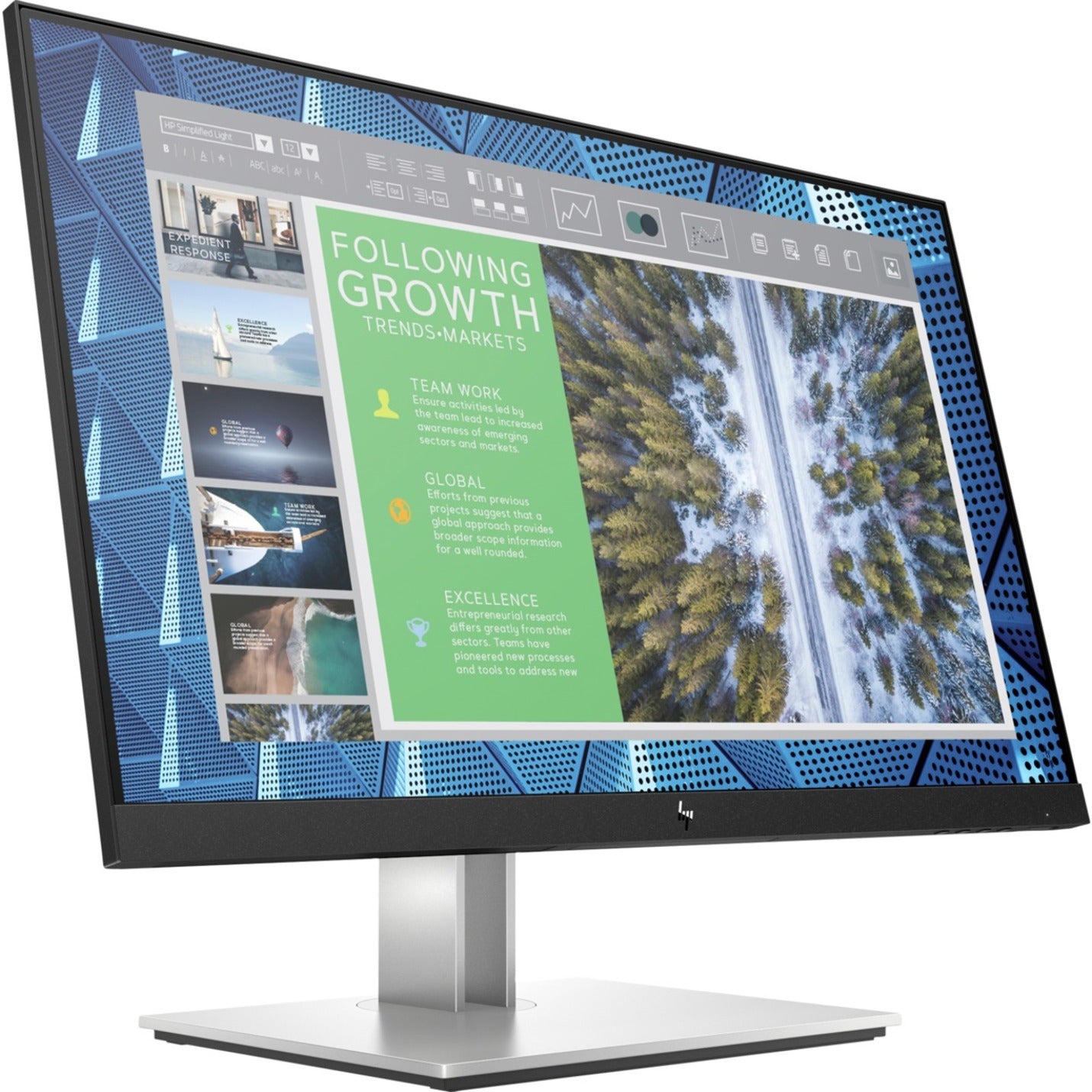 HP E24q G4 23.8 QHD LCD Monitor - USB Hub, HDMI, DisplayPort