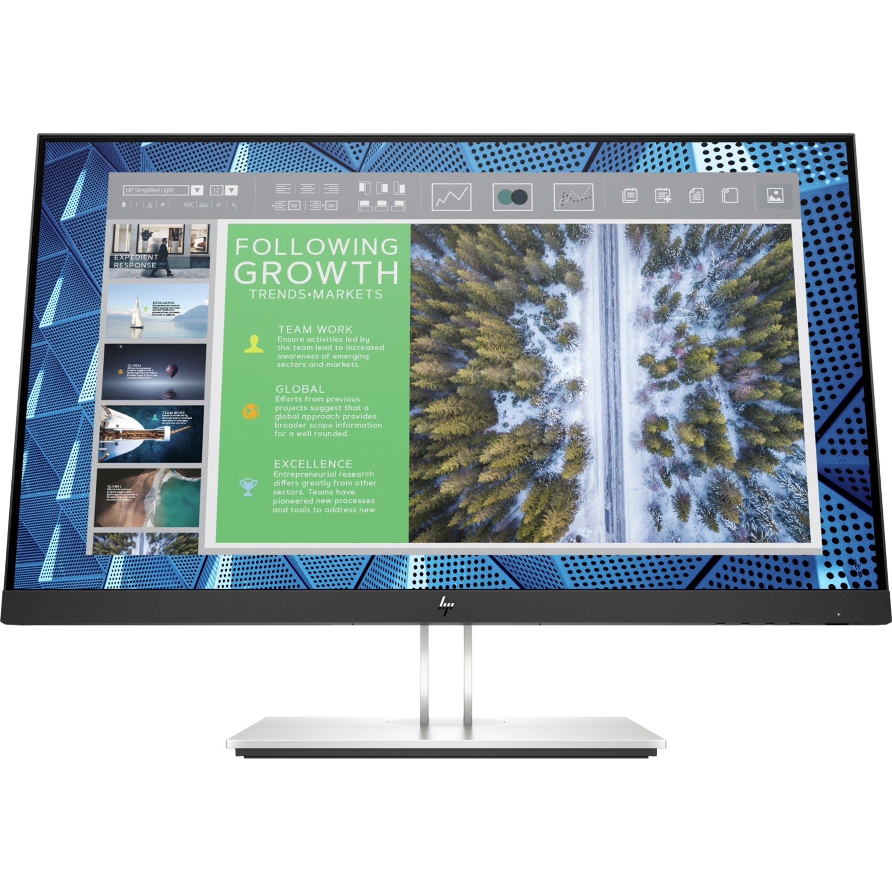 HP E24q G4 23.8" QHD LCD Monitor - USB Hub, HDMI, DisplayPort