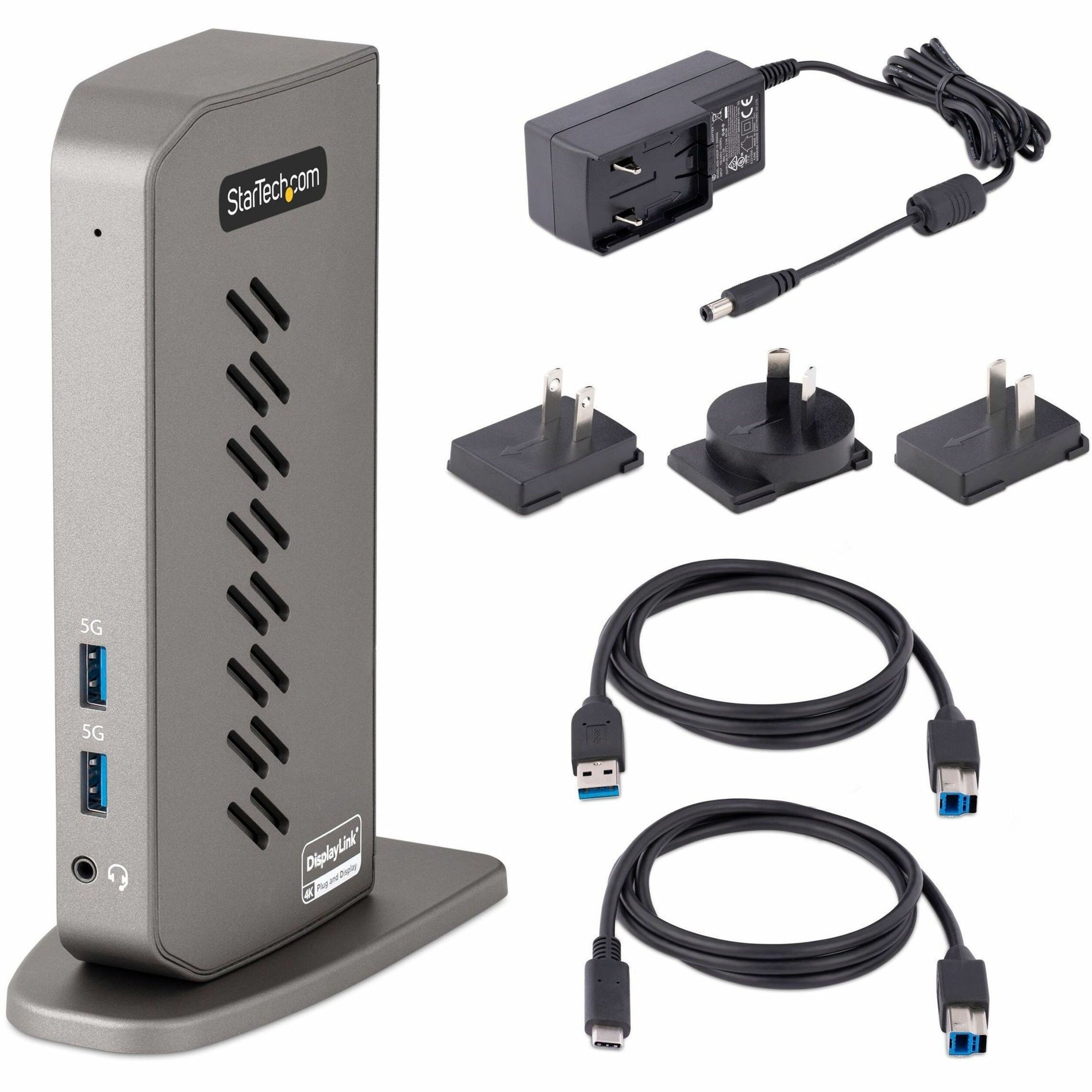 StarTech.com DK30A2DHU Docking Station, USB Type-C, HDMI, DisplayPort, Audio Line Out, Network (RJ-45), 3 Year Warranty