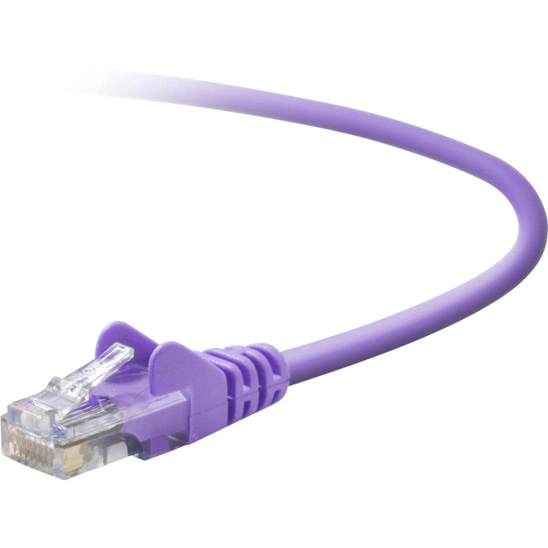 Belkin A3X126-06-PUR-S Category 5e Snagless Crossover Patch Cable, 6 ft, Purple
