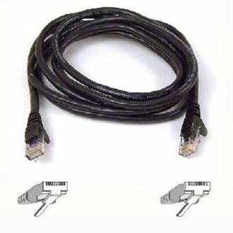 Belkin A3L980-100-BLK-S Cat. 6 UTP Patch Cable, 100 ft, High Performance, Molded, Snagless, PowerSum Tested