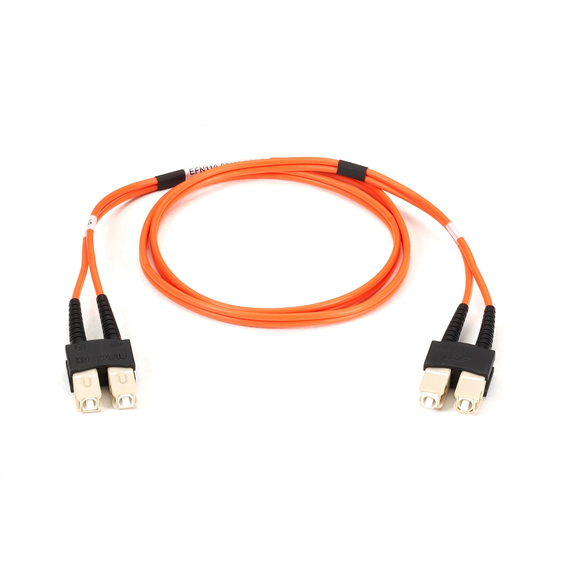 Black Box EFN110-001M-SCSC Fiber Optic Duplex Patch Network Cable, Multi-mode, 3.20 ft, Orange PVC Jacket