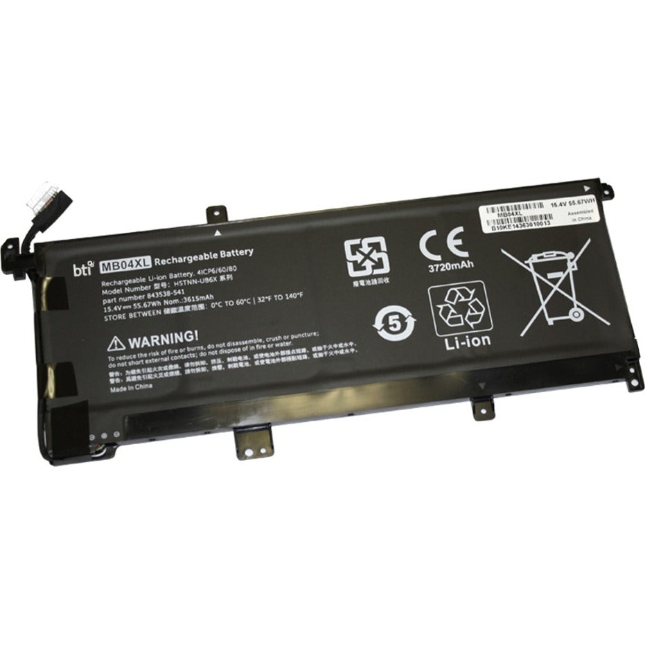 BTI MB04XL-BTI Battery for HP Notebooks, 18 Month Limited Warranty
