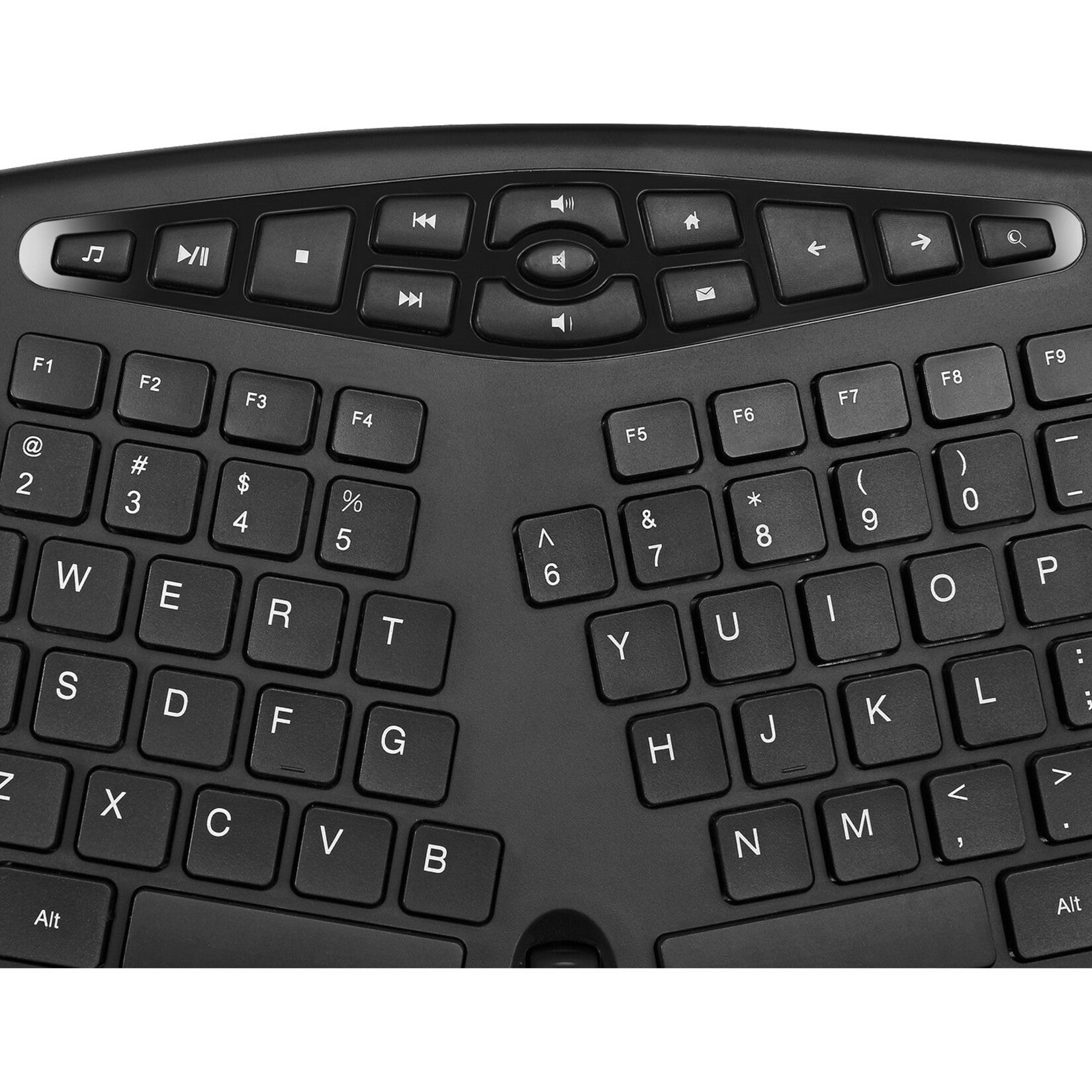 Adesso WKB-1600CB TruForm Wireless Ergonomic Keyboard And Optical Mouse, Low-Profile Keys, Split Keyboard, Palm Rest, Ergonomic