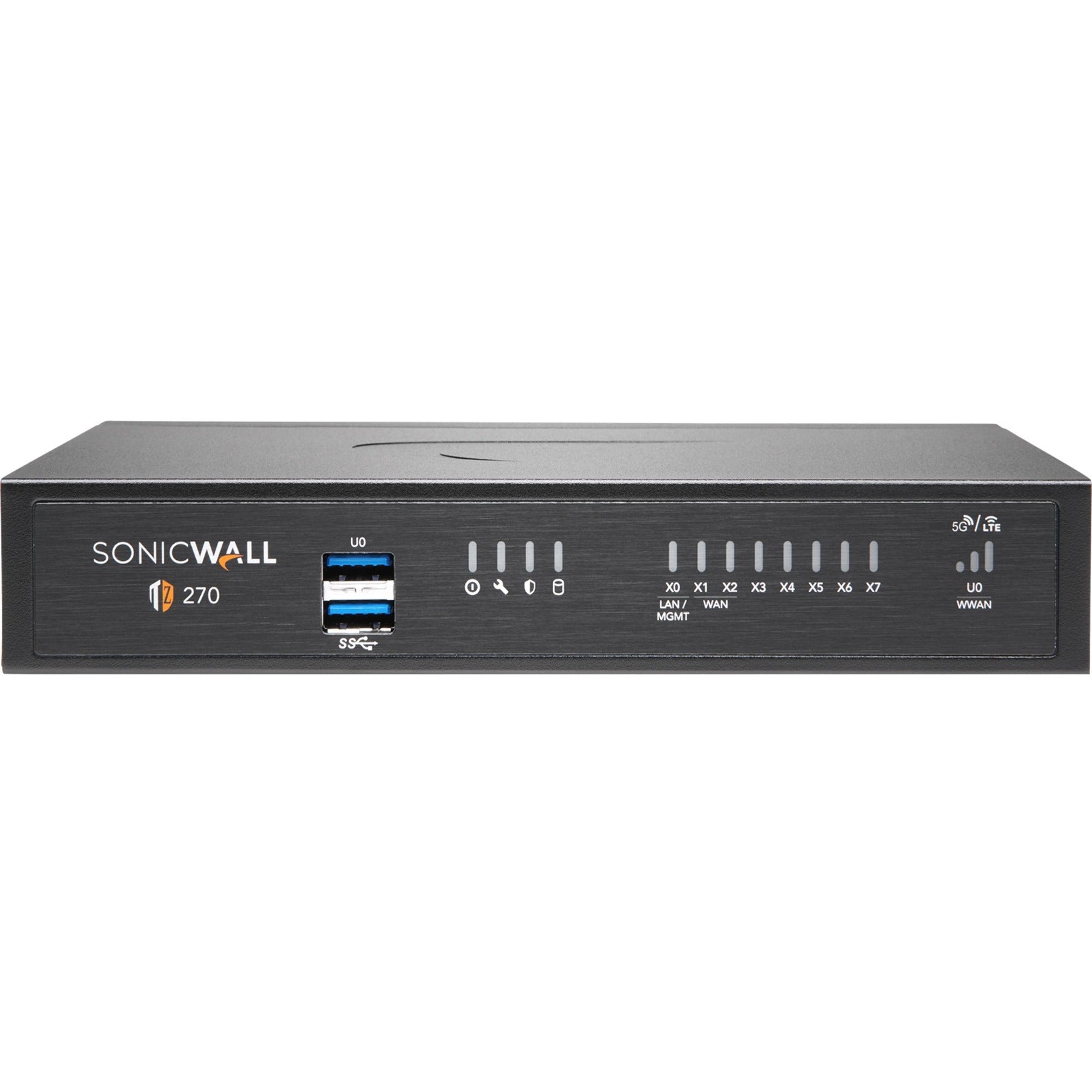 SonicWall 02-SSC-6447 TZ270 High Availability Firewall, 8 Ports, Gigabit Ethernet, Malware Protection, Content Filtering