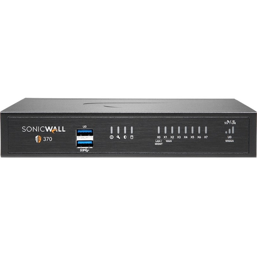 SonicWall 02-SSC-6823 TZ370 Network Security/Firewall Appliance, 8 Ports, 3 Year Warranty, DDoS Protection