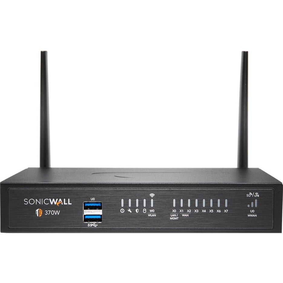 SonicWall 02-SSC-6824 TZ370W Network Security/Firewall Appliance, Gigabit Ethernet, Wireless LAN, 8 Ports