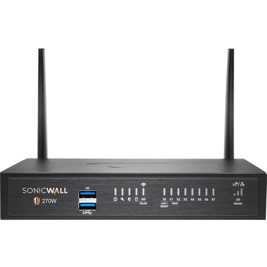 SonicWall 02-SSC-6859 TZ270W Network Security/Firewall Appliance, 8 Ports, Wireless LAN, Gigabit Ethernet