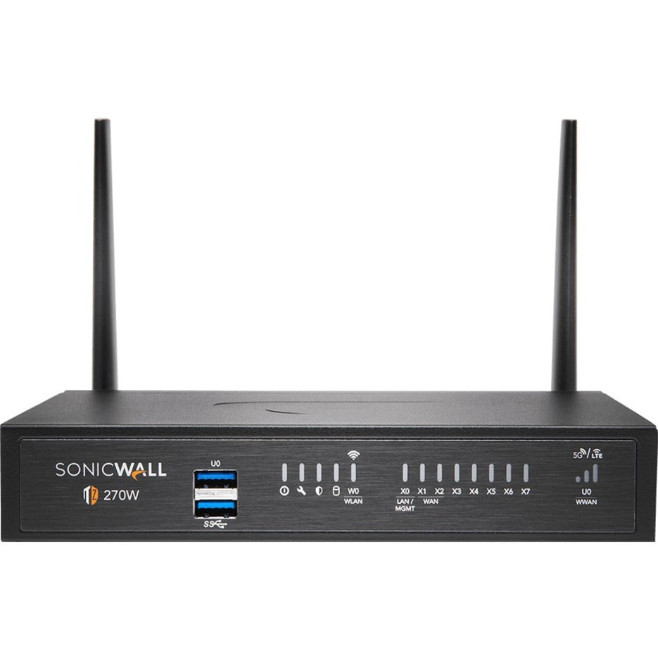 SonicWall 02-SSC-6860 TZ270W Network Security/Firewall Appliance, 8 Ports, Wireless LAN, Gigabit Ethernet