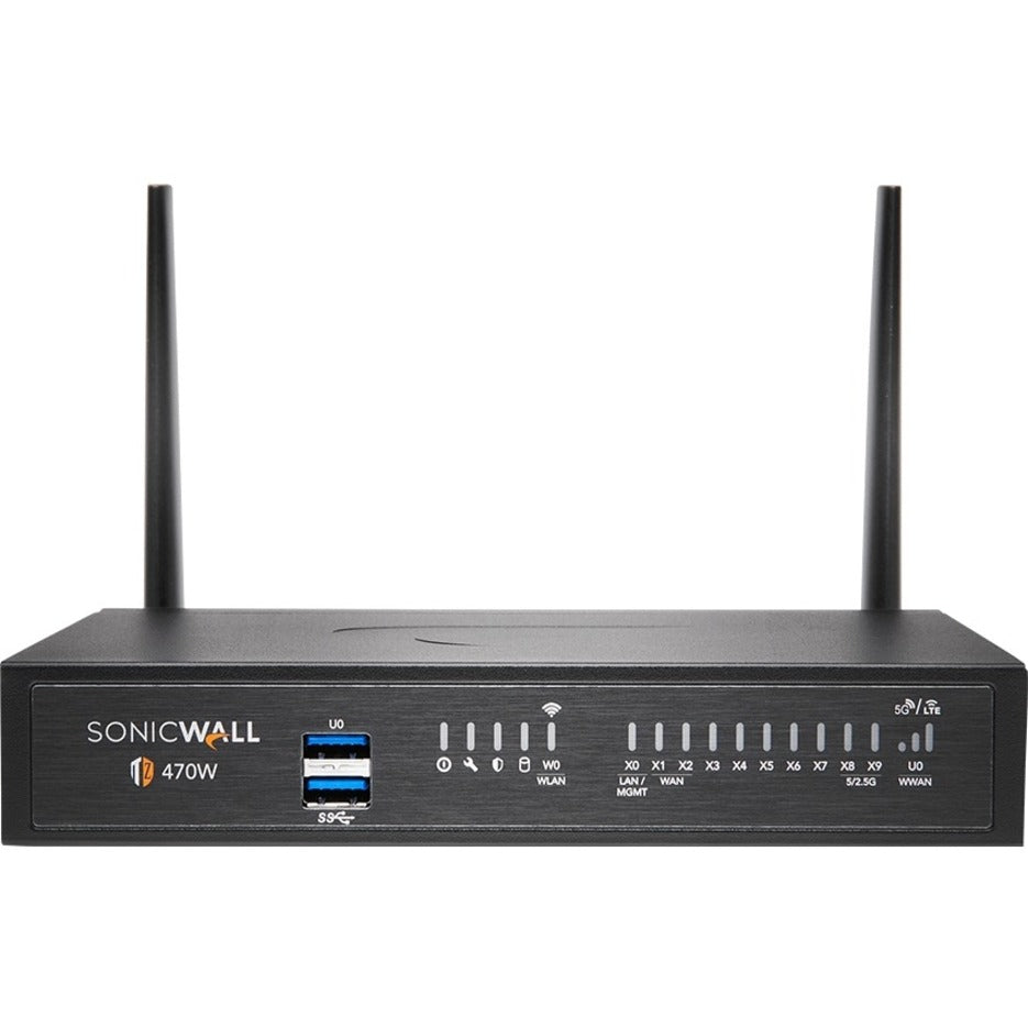 SonicWall 02-SSC-7273 TZ470W Network Security/Firewall Appliance, 2 Year Warranty, 8 Ports, Wireless LAN