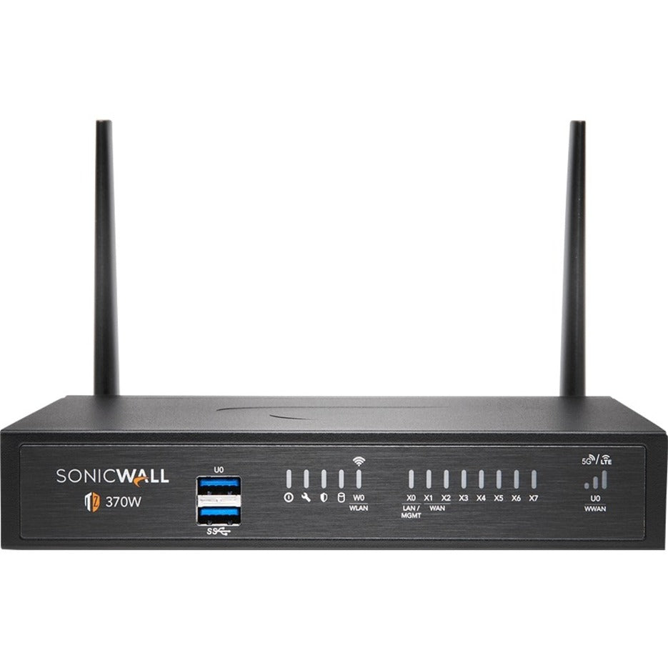 SonicWall 02-SSC-7297 TZ370W Network Security/Firewall Appliance, 8 Ports, Gigabit Ethernet, Wireless LAN, 2 Year Warranty