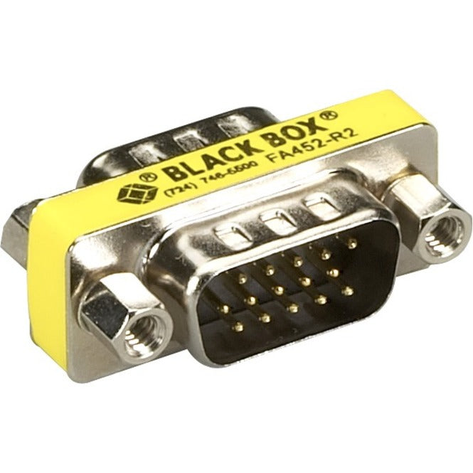 Black Box FA452-R2 Gender Changer - DB15HD Male/DB15HD Male, EMI/RFI Shielding, RoHS Certified
