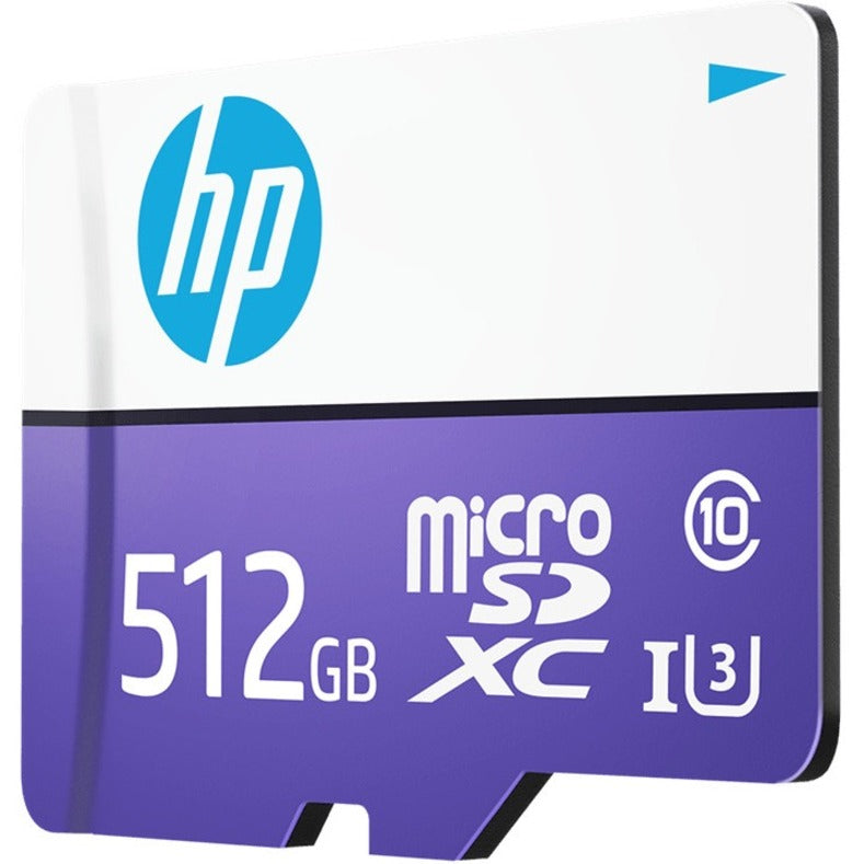 HP P-SDU512U3100HPMX-GE mx330 Class 10 U3 microSD Flash Memory Card, 512GB Storage Capacity, 100 MB/s Maximum Read Speed