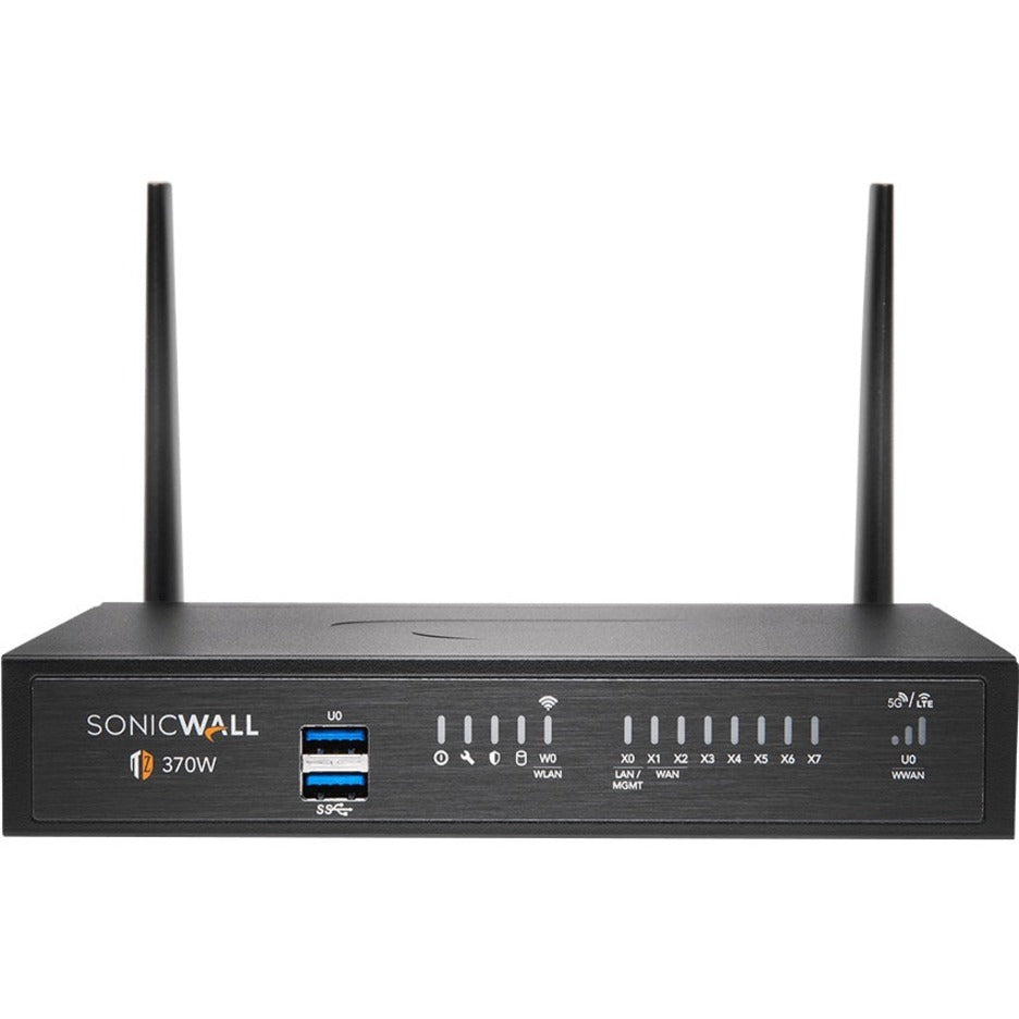 SonicWall 02-SSC-6818 TZ370 Network Security/Firewall Appliance, 3-Year TotalSecure Essential Edition, 8 Ports, 176.64 MB/s VPN Throughput, 384 MB/s Firewall Throughput