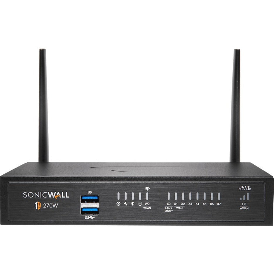 SonicWall 02-SSC-7307 TZ270 Network Security/Firewall Appliance, 3-Year TotalSecure Threat Edition, 8 Ports, 93.75 MB/s VPN Throughput