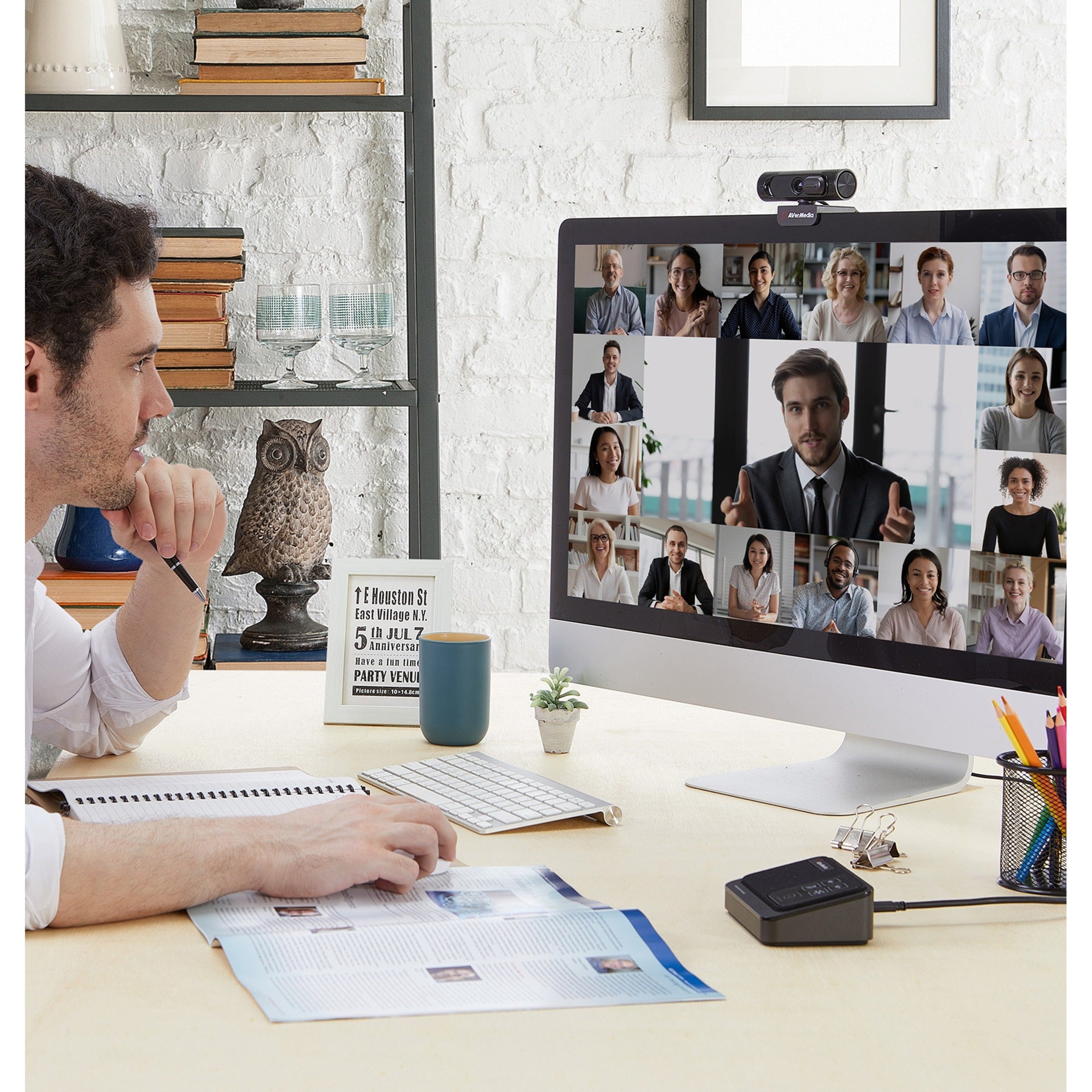 AVerMedia PW315 CAM 315 Webcam Full 1080p60 con ampia angolazione e audio  stereo