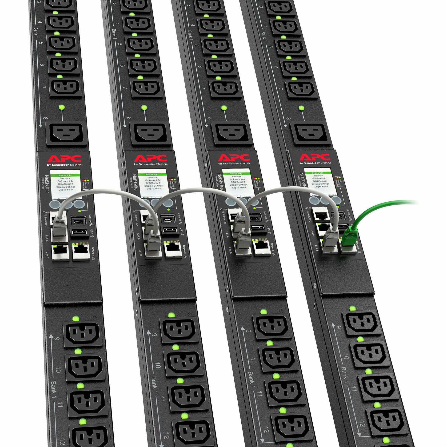 APC APDU9941 NetShelter 9000 24-Outlet PDU, 30A, 230V AC, 5000W, Switched