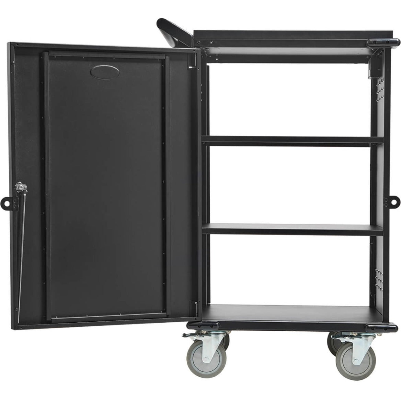 Tripp Lite CSCSTORAGE1 Locking Storage Cart for Mobile Devices and AV Equipment - Black, Anti-theft, Mobility, Key Lock