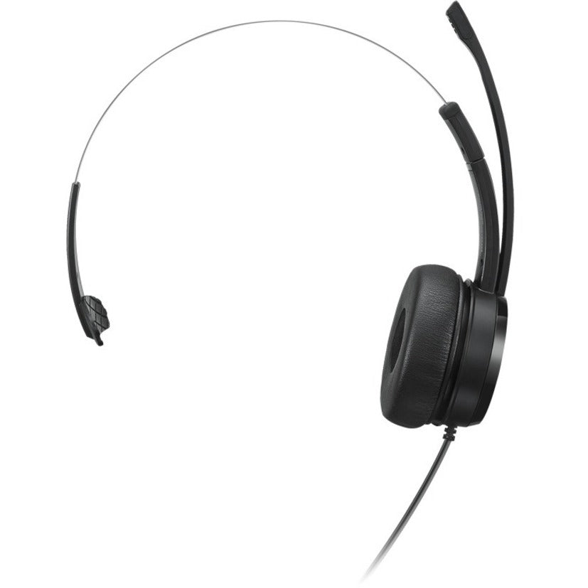 Lenovo 4XD1B61617 100 Mono USB Headset, Lightweight, Noise Cancelling, Adjustable Headband
