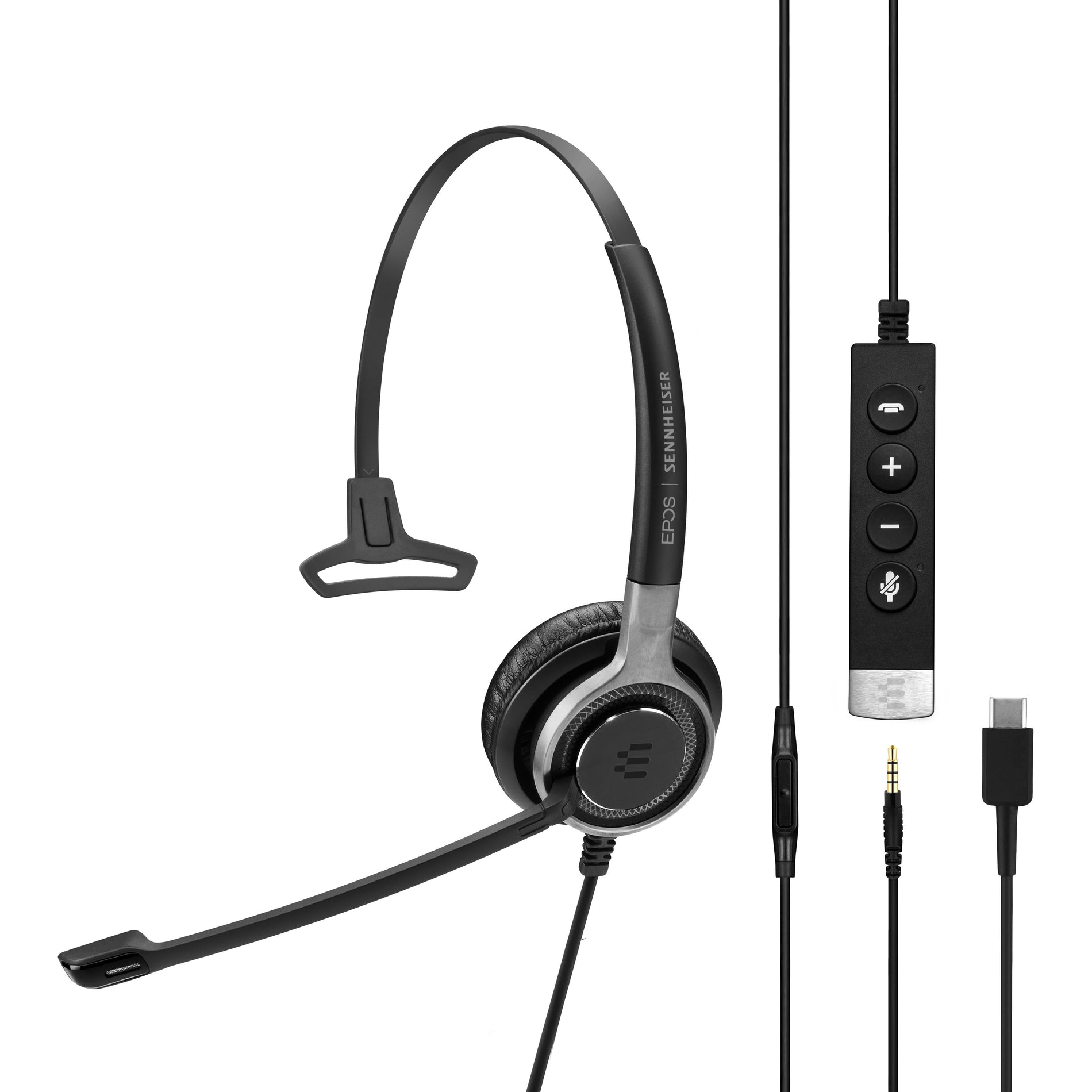 EPOS | SENNHEISER 1000669 IMPACT SC 635 USB-C Headset, On-ear, Noise Cancelling Microphone, Black/Silver
