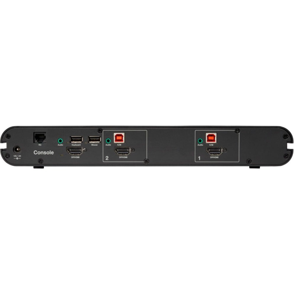 Belkin F1DN102KVM-UNN4 Universal 2nd Gen Secure KVM Switch, 2-Port Single Head No CAC, 3840 x 2160 Video Resolution, TAA Compliant, USB, HDMI, DisplayPort, 4 USB Ports