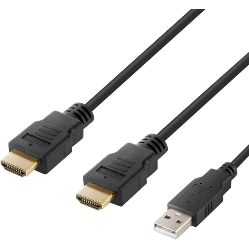 Belkin F1DN2MOD-HC-H06 Modular HDMI Dual Head Host Cable 6 Feet, Active, Gold Plated, USB Type A Male, HDMI 2.0 Digital Audio/Video Male, Modular