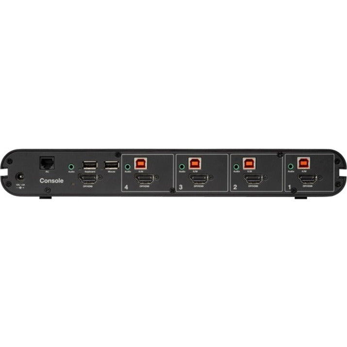 Belkin F1DN104KVM-UNN4 Universal 2nd Gen Secure KVM Switch, 4-Port Single Head No CAC, 3840 x 2160 Resolution, USB, HDMI, DisplayPort, TAA Compliant