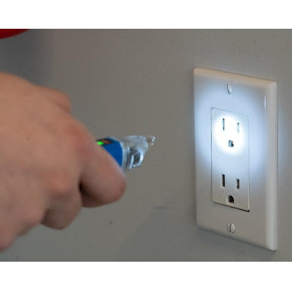 VT-1100 being used to test an electrical outlet with built-in LED illumination-alternate-image5