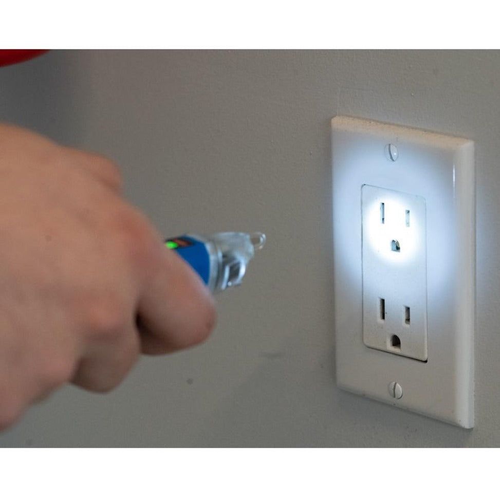 VT-1100 being used to test an electrical outlet with built-in LED illumination-alternate-image5