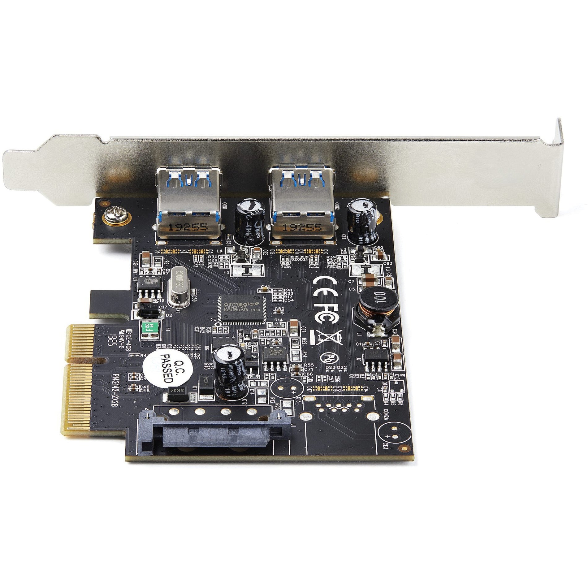 StarTech.com PEXUSB312A3 USB Adapter, 2 USB 3.2 Ports, SATA Port, Plug-in Card, Black