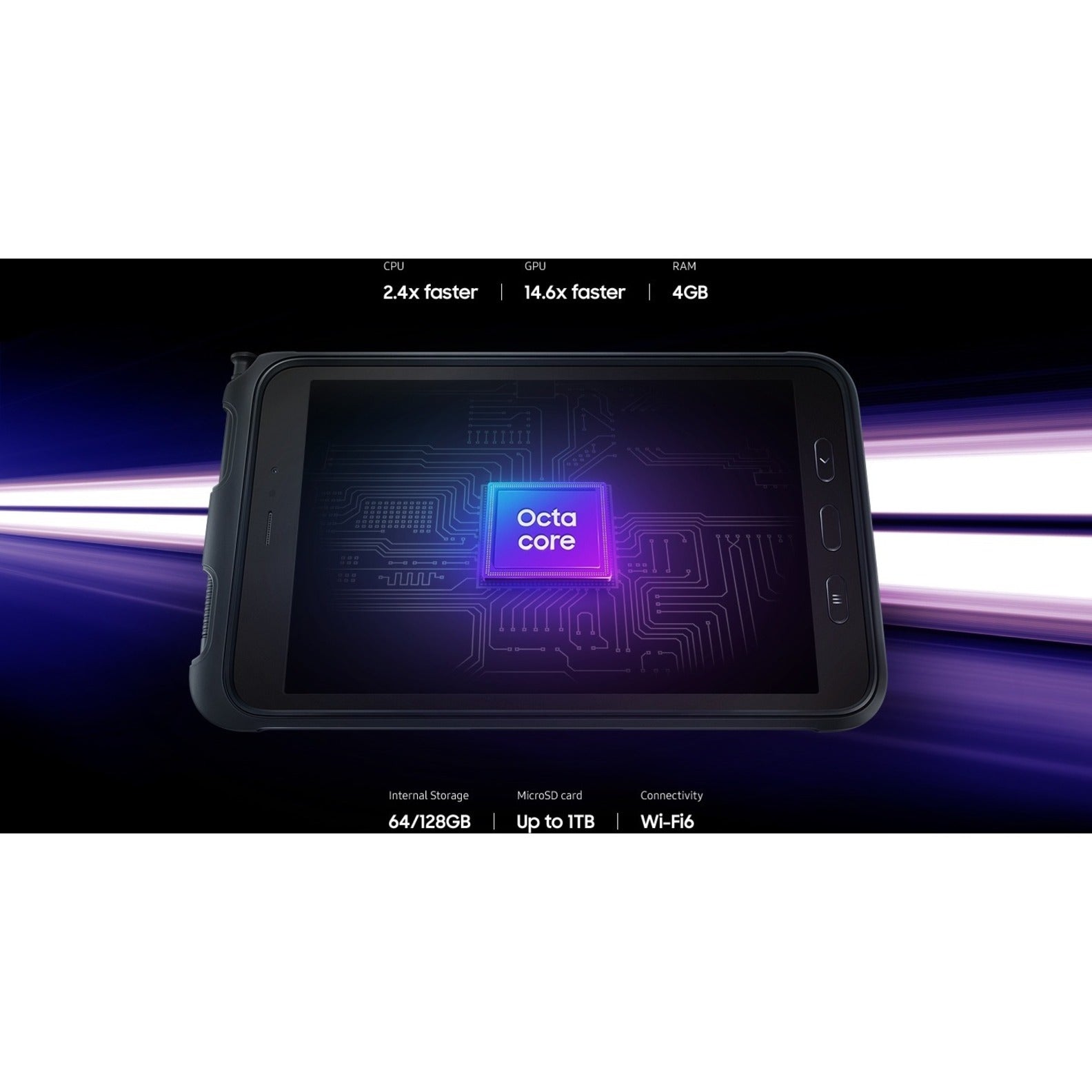 Samsung Galaxy Tab Active3 Rugged Tablet - 8" WUXGA - Octa-core (8 Core) 2.70 GHz 1.70 GHz - 4 GB RAM - 64 GB Storage - Android 10 - Black (SM-T570NZKAN20) Alternate-Image21 image