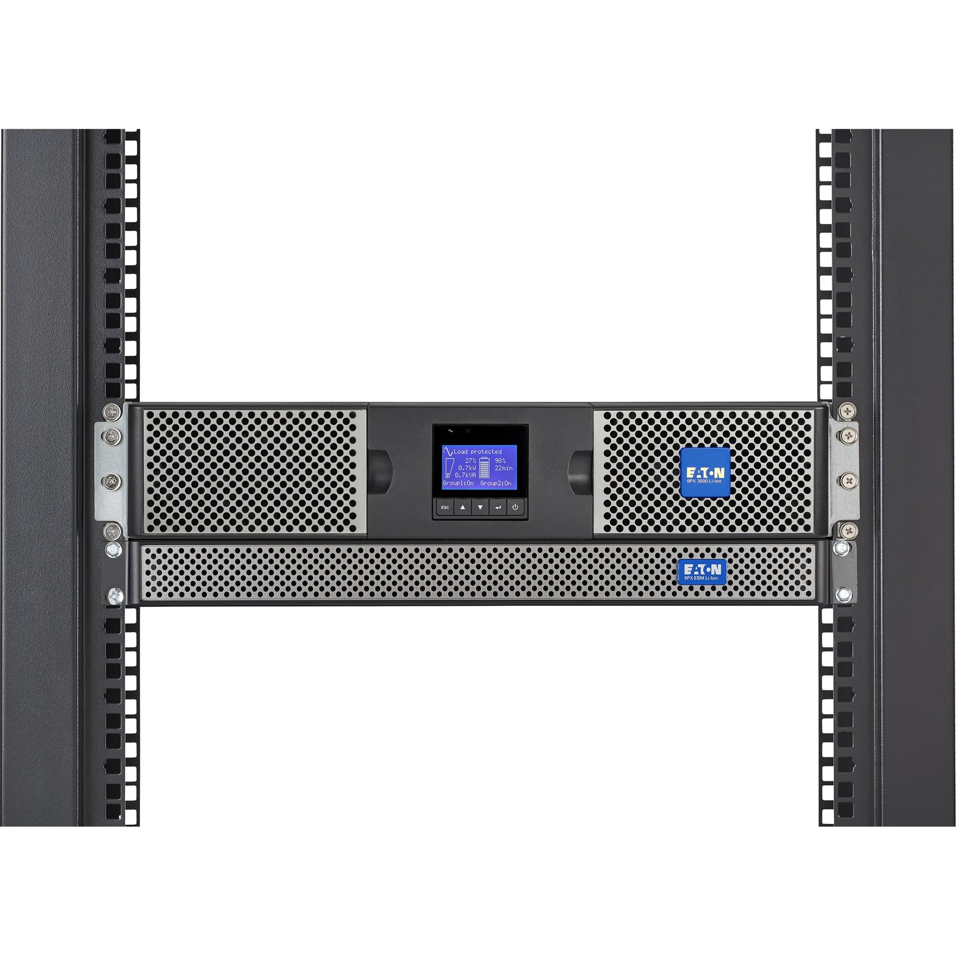 Eaton 9PX3000RTN-L 9PX UPS, 3000 VA/2400 W, True Sine Wave, Lithium Ion (Li-Ion) Battery