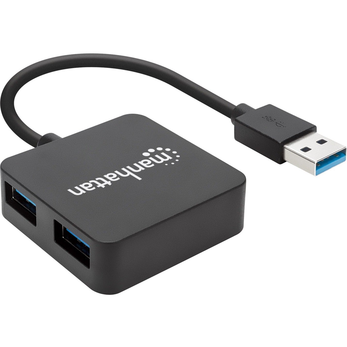 Manhattan 162296 SuperSpeed USB 3.0 Hub, 4 USB Ports, Mac/PC Compatible