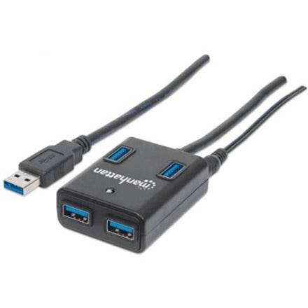 Manhattan 162302 SuperSpeed USB 3.0 Hub, 4-Port with Power Supply