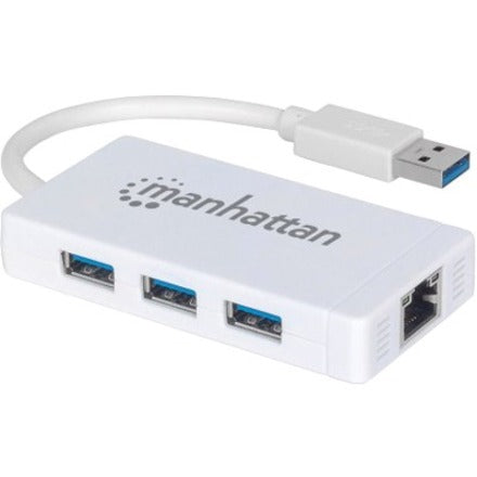 Manhattan 3-Port USB 3.0 Hub with Gigabit Ethernet Adapter [Discontinued]