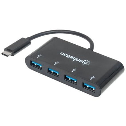 Manhattan 162746 SuperSpeed USB-C 3.1 Gen 1 C Hub, 4 USB Ports, Linux, PC, Mac Compatible