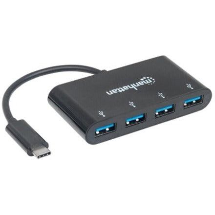 Manhattan 162746 SuperSpeed USB-C 3.1 Gen 1 C Hub, 4 USB Ports, Linux, PC, Mac Compatible