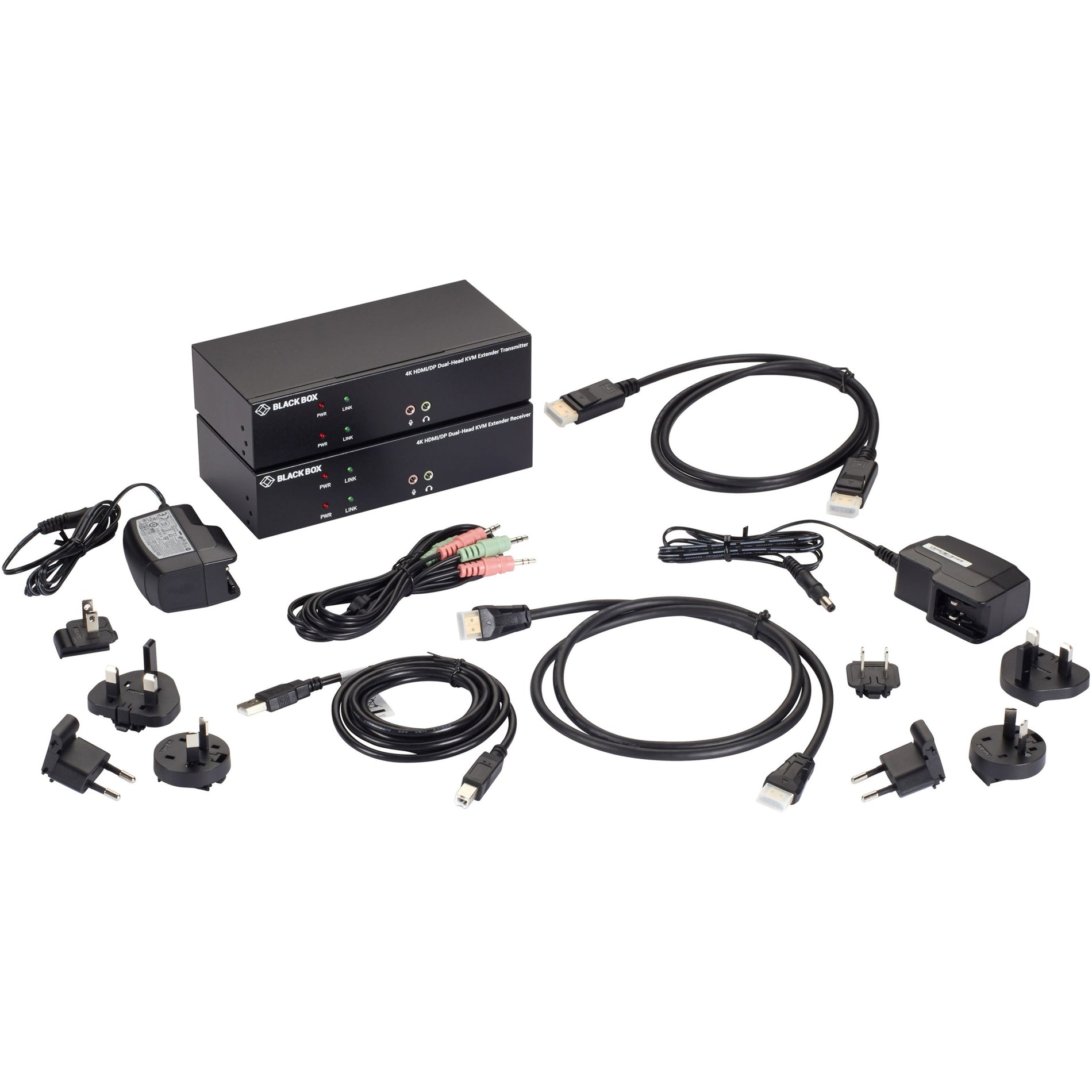 Black Box KVXLCHDP-200 KVM Extender, 4K Video, 2 Year Warranty, TAA Compliant