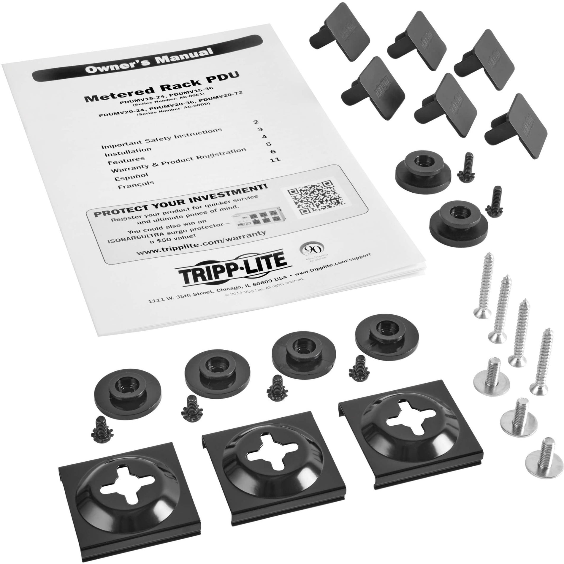 Tripp Lite PDUMV15-72 36-Outlets PDU, 120V AC, 15A, 1440W, Metered, NEMA 5-15R