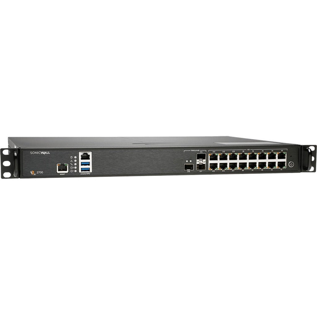 SonicWall 02-SSC-7369 NSA 2700 Network Security/Firewall Appliance, 16 Ports, TotalSecure Essential Edition